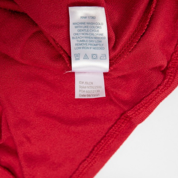 Nautica Mens Red Long Sleeve V‎ Neck T-Shirt Top Soft Stretch Large - Picture 13 of 13